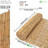 Canisse en roseau naturel Brise vue avec attaches de fixation 100x600cm - voonot.com
