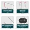 Lot de 250 piquets de fixation U 150x30mm avec 125 Rondelles de fixation plastique - voonot.com