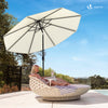 Parasol inclinable 2.70 x 2.40m avec housse de protection beige - voonot.com