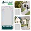 Lot de 4 Arche de jardin pour plantes grimpantes 140x37x240cm en metal Noir - voonot.com