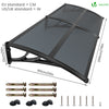Auvent de porte marquise 200x80 cm en Polycarbonate anti UV Anthracite - voonot.com