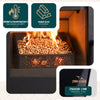 Panier Bruleur a Granules pellets pour cheminee 30x25,7x17cm metal Noir - voonot.com