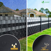 Brise vue occultant PVC 450g/m2 19cm x 70m Noir - voonot.com