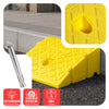 Lot de 2 Rampes de Trottoir en Polypropylene 25x27x13 cm Jaune