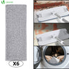 Balai microfibre et Seau Essoreur avec 6 serpillères Réutilisables Balai Plat Double compartiment blanc - voonot.com
