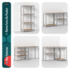 Lot de 2 Etagères de rangement charge lourde robuste à 4 niveaux 80x40x160cm - voonot.com