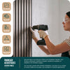 Lot de 6 panneaux acoustiques muraux Tasseaux en bois MDF avec feutre noir 120x60x2.1cm chêne foncé - voonot.com