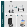 Chariot de course pliable aluminium 2 roues noir - voonot.com