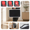 Marche pied pliable en acier portable 3 hauteurs reglables plateforme antiderapante 38x26cm blanc - voonot.com
