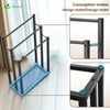 Porte serviettes sur pied autoportant 3 niveaux noir - voonot.com