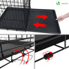 Cage pour chien pliable avec 2 portes verrouillable plateau amovible et housse de protection 107x70x78cm - voonot.com