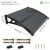 Auvent de porte marquise 100x80 cm en Polycarbonate anti UV Anthracite - voonot.com