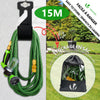 Tuyau d’Arrosage Extensible 15m avec Récipient Savon et accessoires vert - voonot.com