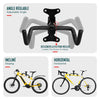 Lot de 2 Support mural velo pliable et reglable metal noir - voonot.com