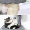 Arbre à Chat 138cm avec Griffoir Plateforme Niche et Capsule Spatiale gris - voonot.com