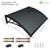 Auvent de porte marquise 120x80 cm en Polycarbonate anti UV Anthracite - voonot.com
