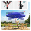 Parasol de jardin 2m avec ancrage sol et sac de transport Bleu - voonot.com
