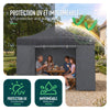 Tonnelle de jardin renforcée 3x3m pliable Barnum avec 4 parois latérales et fenêtres gris - voonot.com