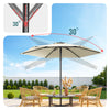 Parasol de jardin inclinable avec aeration et sac bandouliere 270cm beige - voonot.com