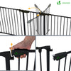 Barriere de securite cheminee pliable 3.75M 6 panneaux noir - voonot.com