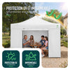 Tonnelle de jardin renforcée 3x3m pliable Barnum avec 4 parois latérales et fenêtres blanc - voonot.com