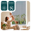 Store moustiquaire pour fenetre enroulable et recoupable en pvc L100 x H160 cm Blanc - voonot.com