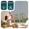 Store moustiquaire pour fenetre enroulable et recoupable en pvc L150 x H160 cm Blanc - voonot.com