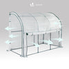 Serre de jardin hivernage murale adossee avec bache PE 300x100x180cm blanc - voonot.com