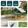 Enclos poulailler en metal galvanise et grillage avec bache PE 300x300x200cm - voonot.com