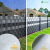 Brise vue occultant PVC 450g/m2 19cm x 70m Gris clair - voonot.com