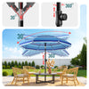 Parasol de jardin 2m avec ancrage sol et sac de transport Bleu mixte - voonot.com