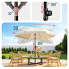 Parasol de jardin 2m avec ancrage sol et sac de transport Beige - voonot.com