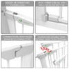 Barriere de Securite porte et escalier 100-108cm blanc pour animaux - voonot.com