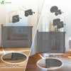 Barriere de securite retractable HAUTE 180x96cm gris - voonot.com