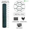 Grillage a poule avec fils 13mm en PVC gaine vert 1x50M - voonot.com