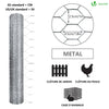 Grillage a poule avec fils 25mm en acier galvanise 1x50M - voonot.com