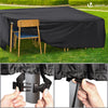 Housse salon de jardin bache de protection 420D 250x250x73cm noire - voonot.com