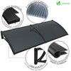 Auvent de porte marquise 200x80 cm en Polycarbonate anti UV Anthracite - voonot.com