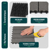 Lot de 16 dalles clipsables exterieures 30x30cm en Composite WPC Gris - voonot.com