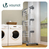 Sechoir a linge etendoir extensible 4 Niveaux 190x64x170cm gris-blanc - voonot.com