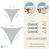Voile d'ombrage Triangle en Polyester Imperméable avec Kit de Montage 3x3x3m Gris - voonot.com