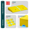 Lot de 2 Rampes de Trottoir en Polypropylene 25x27x7 cm Jaune