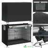Cage pour chien pliable avec 2 portes verrouillable plateau amovible et housse de protection 92x58x64cm - voonot.com