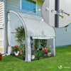 Serre de jardin hivernage murale adossee avec bache PE 200x100x180cm blanc - voonot.com