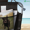 Transat pare soleil Textilene et range magazine Lot de 2 pcs Noir - voonot.com
