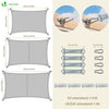 Voile d'ombrage Rectangulaire en Polyester Imperméable avec Kit de Montage 3x4m Gris Clair - voonot.com