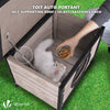 Maison pour Chat en bois avec toit bitumé et entrée en forme d'oreilles de chat Gris - voonot.com