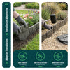 Lot de 175 pcs Bordure de jardin imitation pierre facile a installer 26.7m gris - voonot.com
