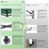 Tonnelle de jardin renforcée 3x3m pliable avec 4 parois et sac de transport a roulette verte - voonot.com