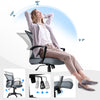 Fauteuil de Bureau Ergonomique pivotant avec dossier toile respirant Gris - voonot.com